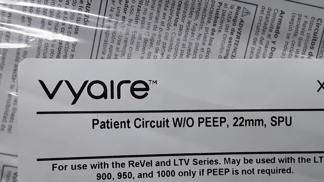 Vyaire Medical 29657-001 Patient Circuit 22mm SPU Box of 10
