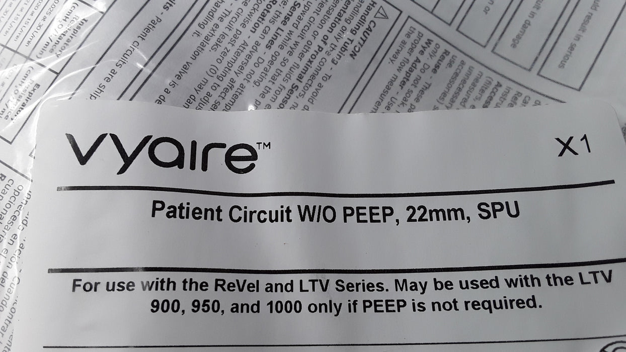 Vyaire Medical 29657-001 Patient Circuit 22mm SPU Box of 10