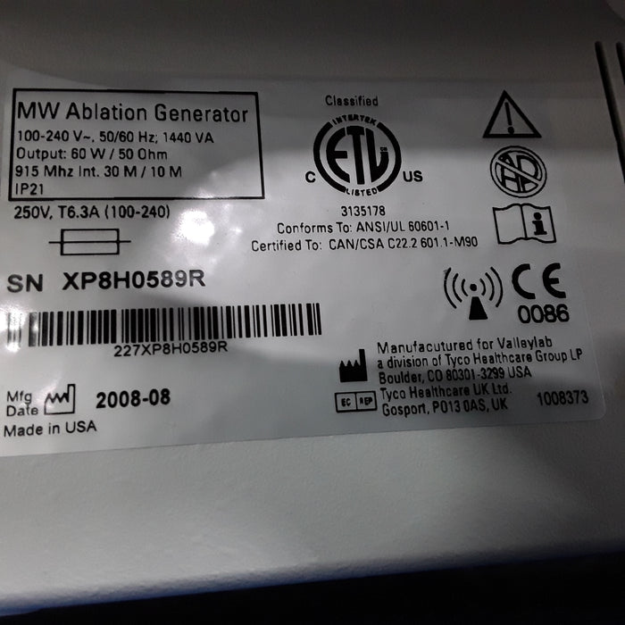 Covidien Evident MWA 3 Generator Microwave Ablation System w/ Pump