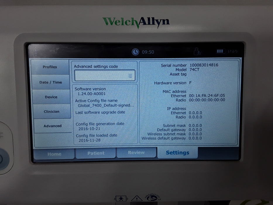 Welch Allyn Connex Spot Standard - Covidien SpO2, SureTemp Monitor