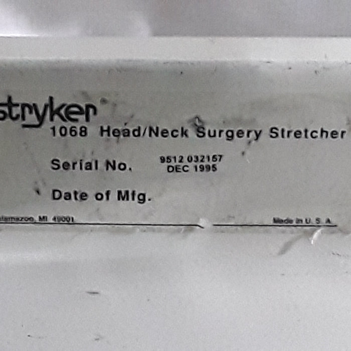 Stryker 1068 Head/Neck Surgery Stretcher