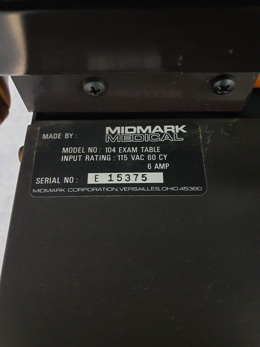 Midmark Ritter Model 104 Exam Table