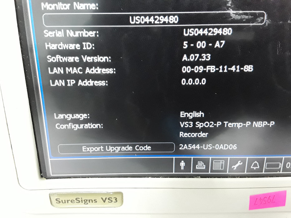 Philips Suresigns VS3 Vital Signs Monitor