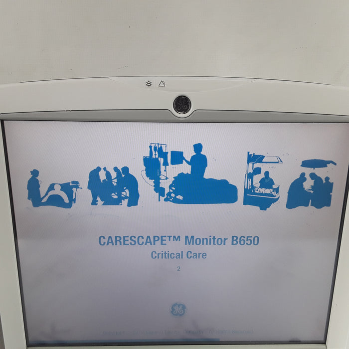 GE Healthcare Carescape B650 w/ Masimo PDM Patient Monitor