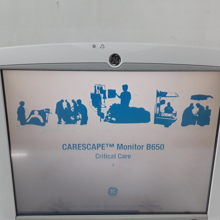 GE Healthcare Carescape B650 w/ Masimo PDM Patient Monitor