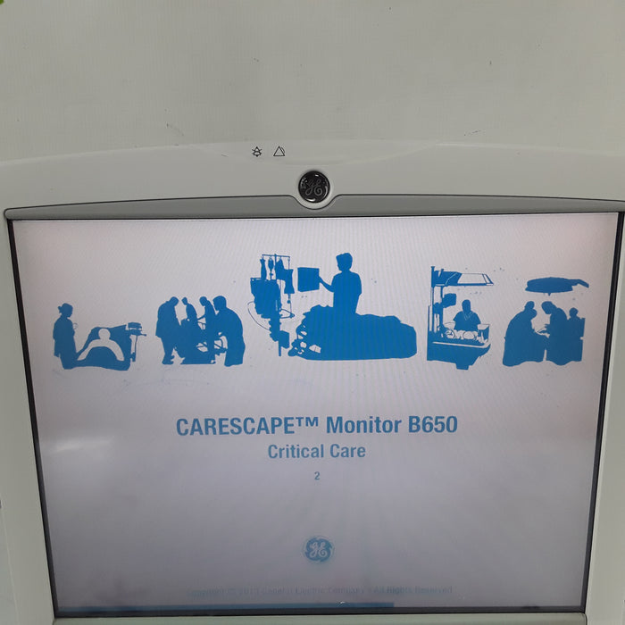 GE Healthcare Carescape B650 w/ Masimo PDM Patient Monitor