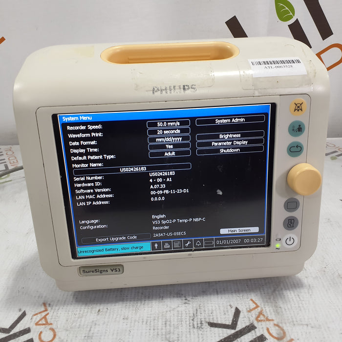 Philips Suresigns VS3 Vital Signs Monitor