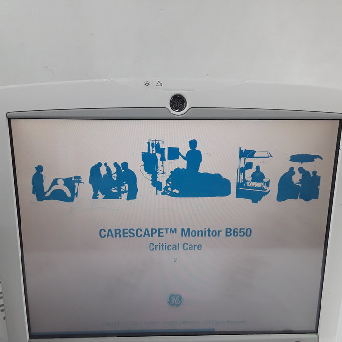 GE Healthcare Carescape B650 w/ Masimo PDM Patient Monitor