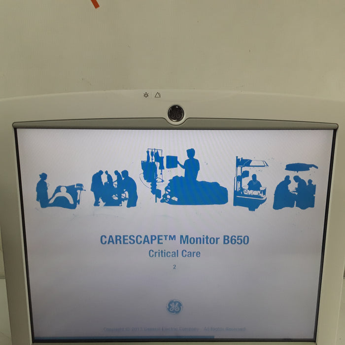 GE Healthcare Carescape B650 w/ Masimo PDM Patient Monitor