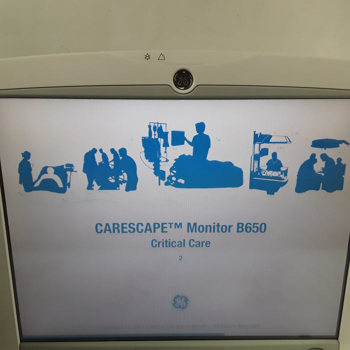 GE Healthcare Carescape B650 w/ Masimo PDM Patient Monitor