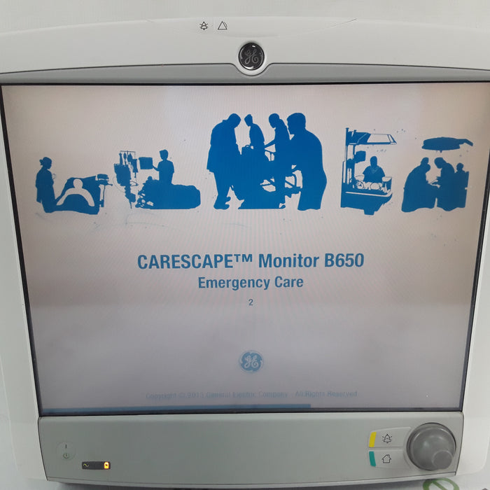 GE Healthcare Carescape B650 w/ Masimo PDM Patient Monitor