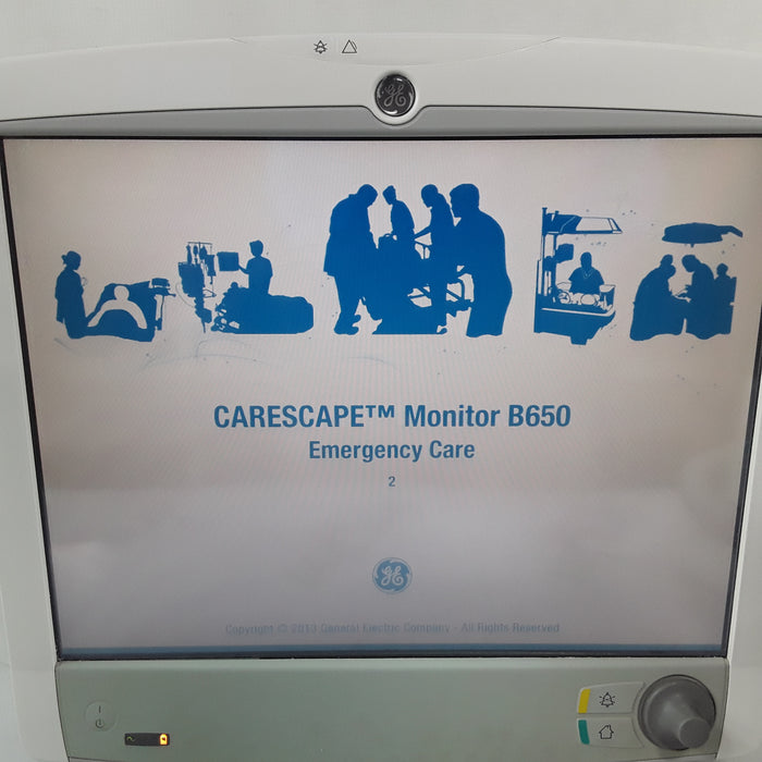 GE Healthcare Carescape B650 w/ Masimo PDM Patient Monitor