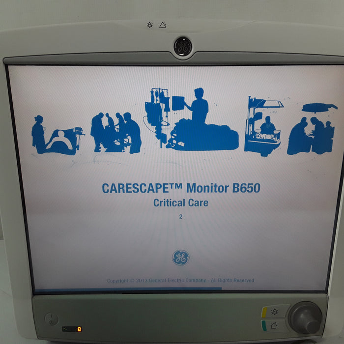 GE Healthcare Carescape B650 w/ Masimo PDM Patient Monitor