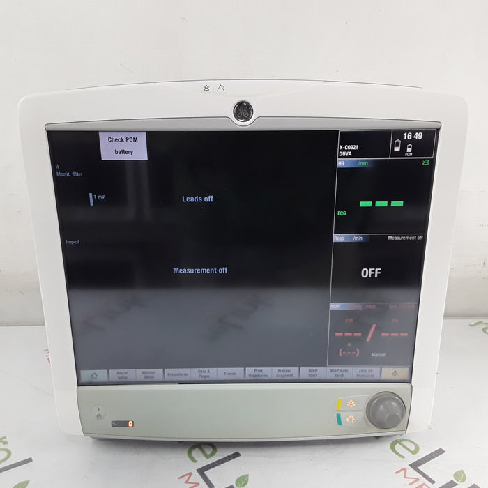 GE Healthcare Carescape B650 w/ Masimo PDM Patient Monitor