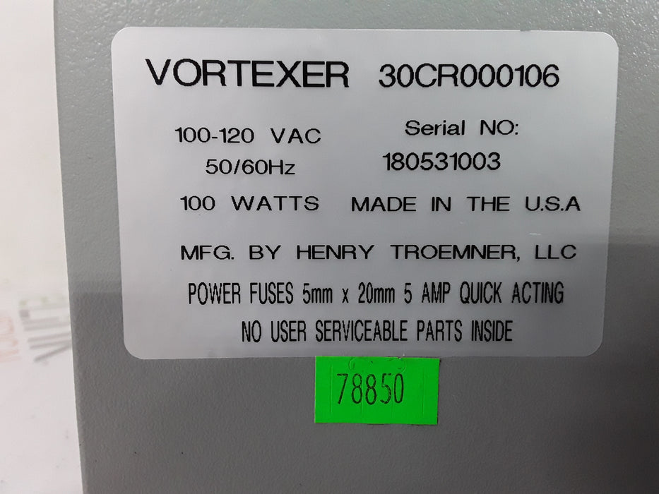 Henry Troemner, LLC 30CR000106 Multi-Vial Vortexer