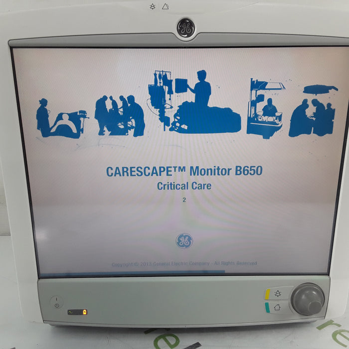 GE Healthcare Carescape B650 w/ Masimo PDM Patient Monitor