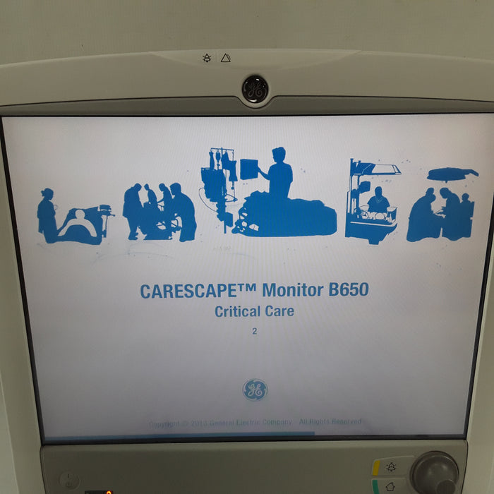 GE Healthcare Carescape B650 w/ Masimo PDM Patient Monitor