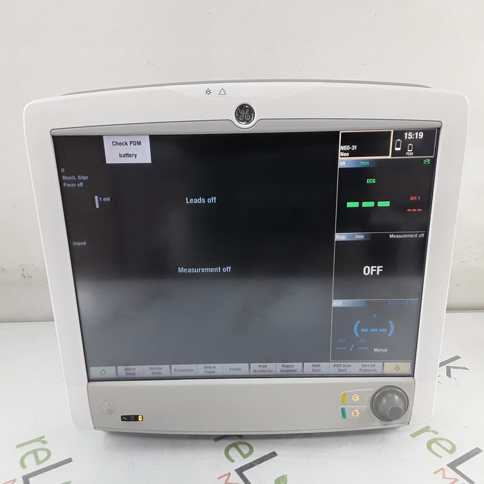 GE Healthcare Carescape B650 w/ Masimo PDM Patient Monitor