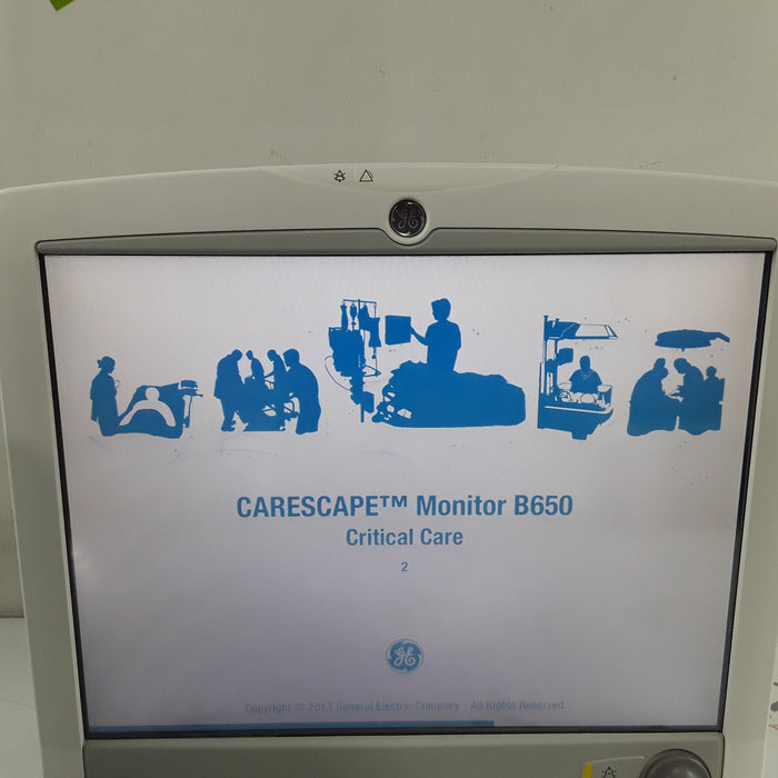 GE Healthcare Carescape B650 w/ Masimo PDM Patient Monitor