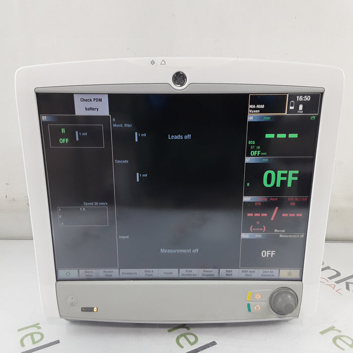 GE Healthcare Carescape B650 w/ Masimo PDM Patient Monitor