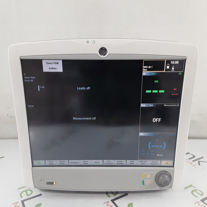 GE Healthcare Carescape B650 w/ Masimo PDM Patient Monitor