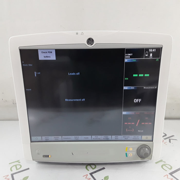 GE Healthcare Carescape B650 w/ Masimo PDM Patient Monitor