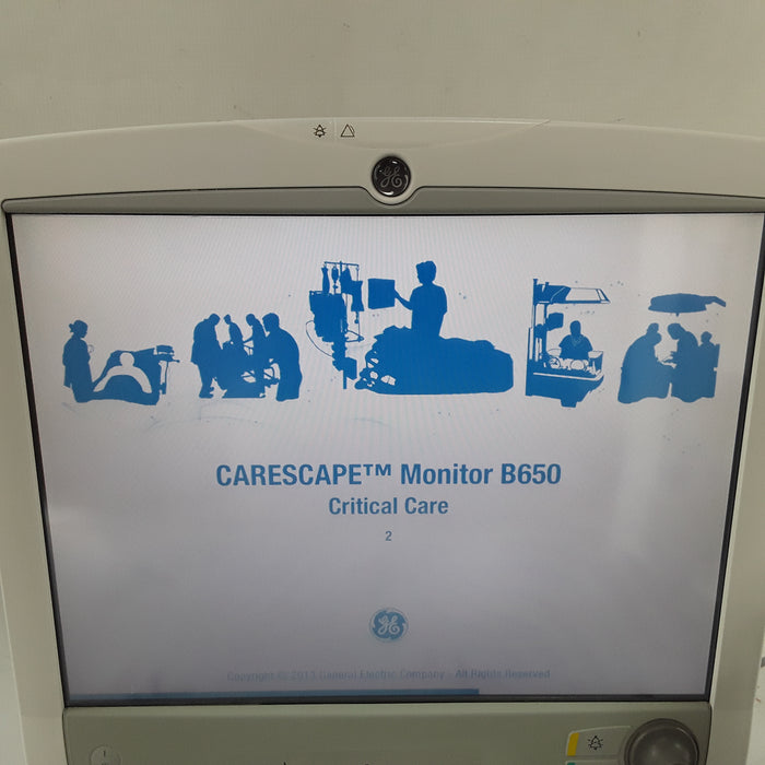 GE Healthcare Carescape B650 w/ Masimo PDM Patient Monitor