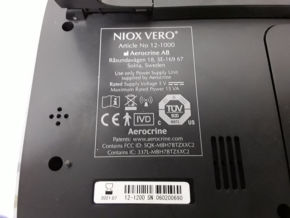 Aerocrine Niox Vero 12-1000 Airway Inflammation Monitor