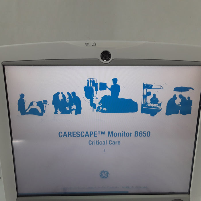 GE Healthcare Carescape B650 w/ Masimo PDM Patient Monitor