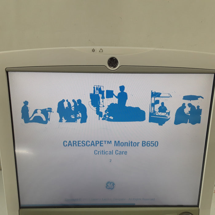 GE Healthcare Carescape B650 w/ Masimo PDM Patient Monitor