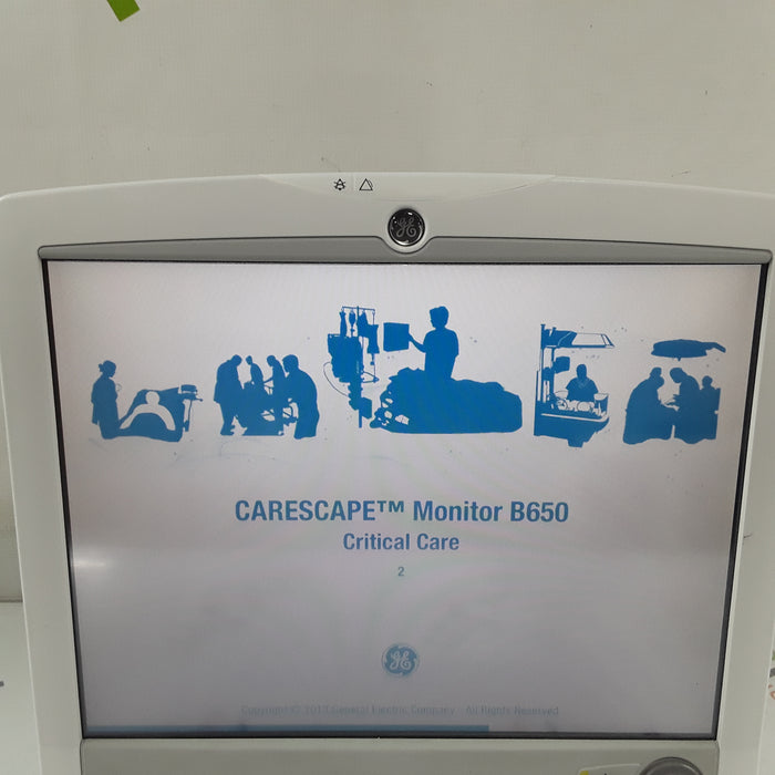 GE Healthcare Carescape B650 w/ Masimo PDM Patient Monitor