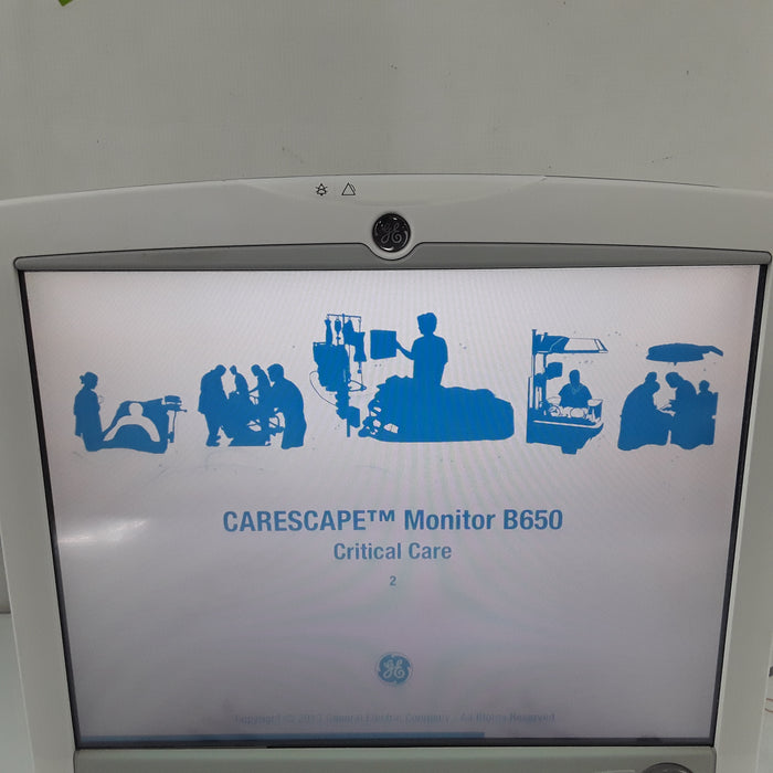 GE Healthcare Carescape B650 w/ Masimo PDM Patient Monitor