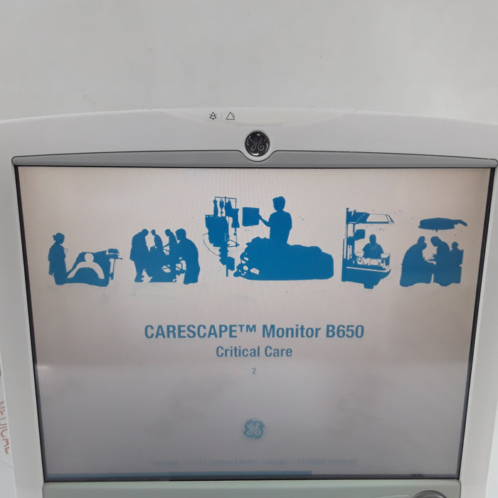 GE Healthcare Carescape B650 w/ Masimo PDM Patient Monitor