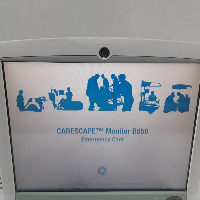 GE Healthcare Carescape B650 w/ Masimo PDM Patient Monitor