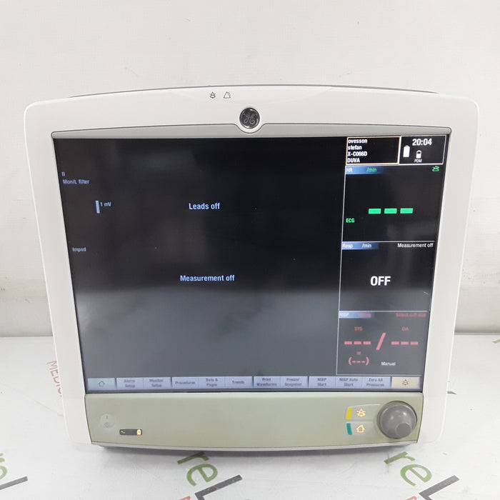 GE Healthcare Carescape B650 w/ Masimo PDM Patient Monitor