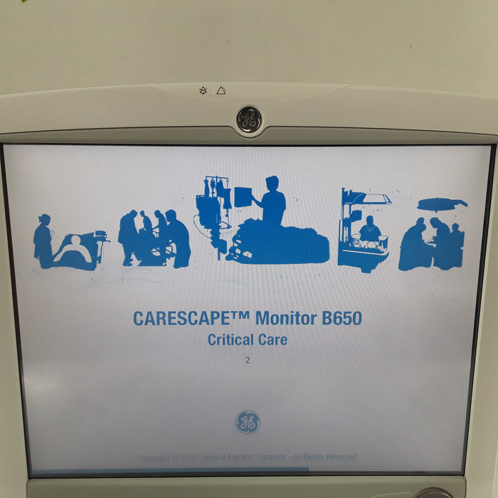 GE Healthcare Carescape B650 w/ Masimo PDM Patient Monitor