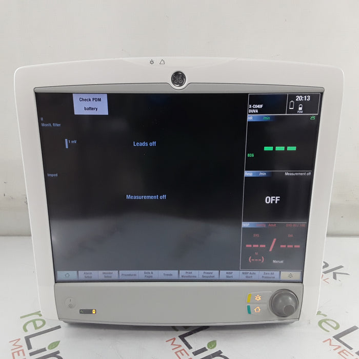 GE Healthcare Carescape B650 w/ Masimo PDM Patient Monitor