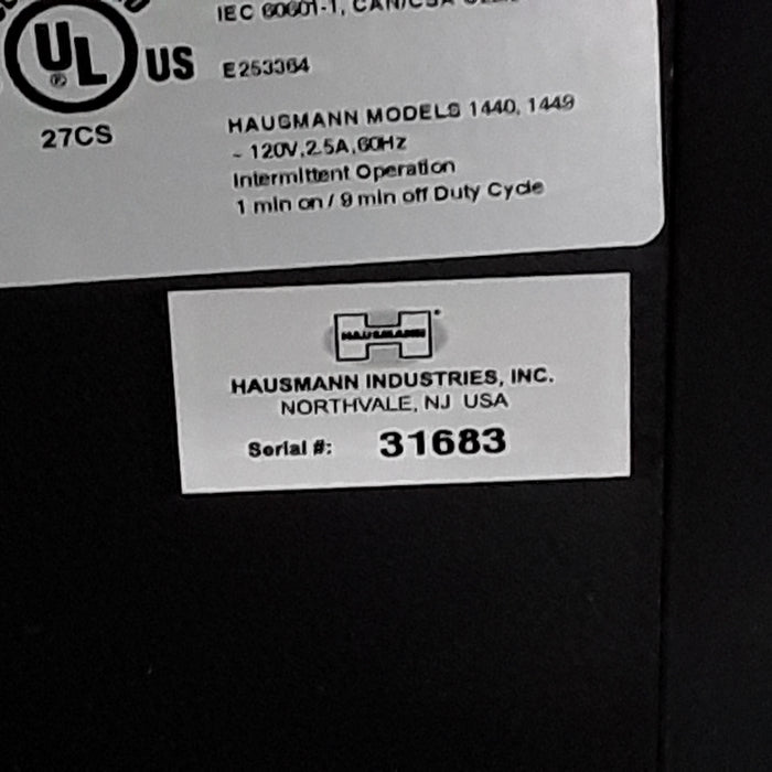 Hausmann Ind. 1440 Bariatric Dual Lift Powermatic Mat Platform