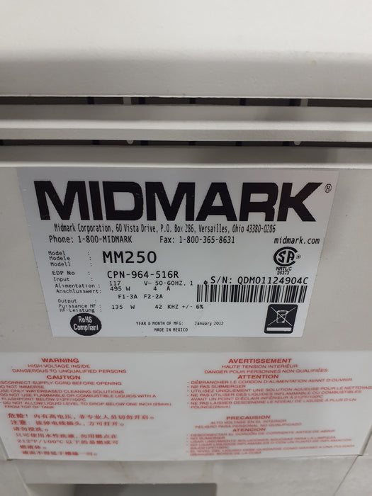 Midmark M250 Soniclean Ultrasonic Cleaner