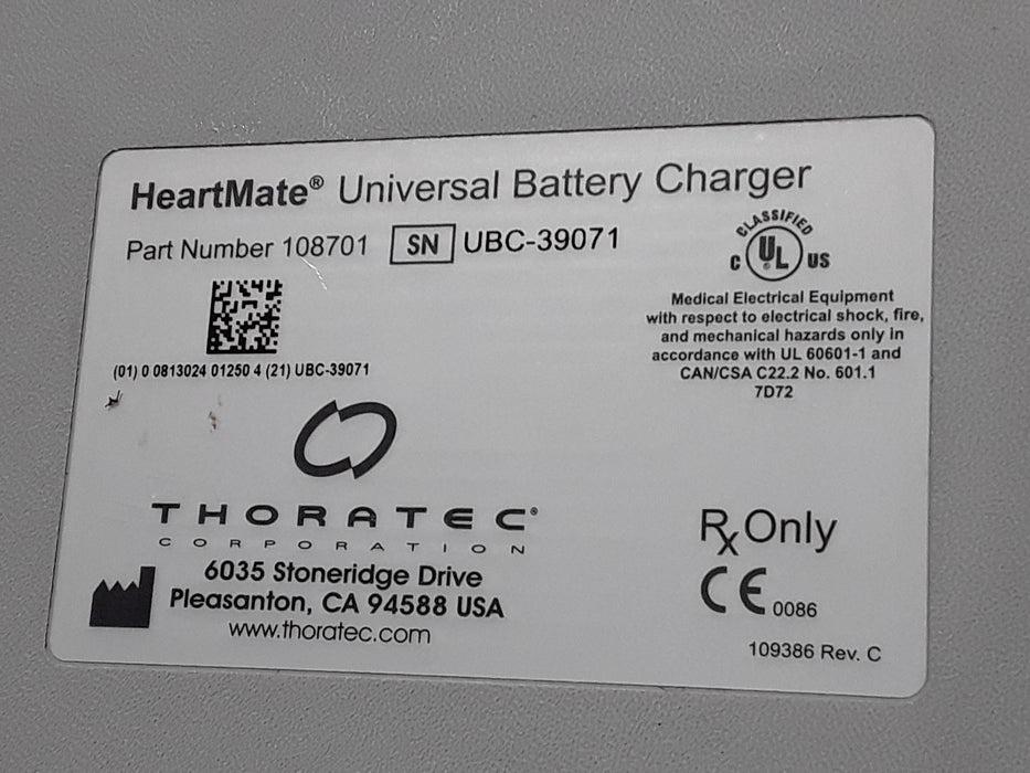 Thoratec Heart Mate Universal Battery Charger