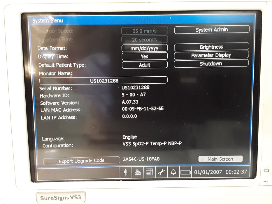 Philips Suresigns VS3 Vital Signs Monitor