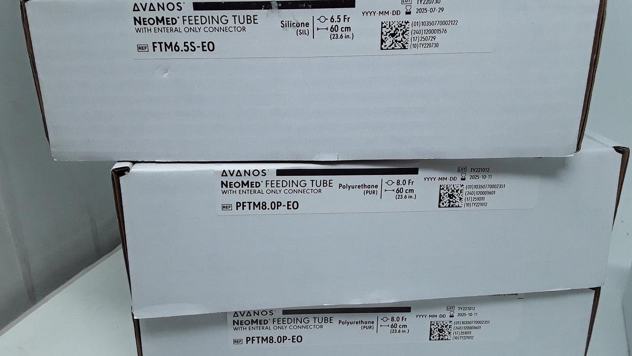 Avanos Neomed Feeding Tubes 5, 6.5 and 8 Fr 60cm