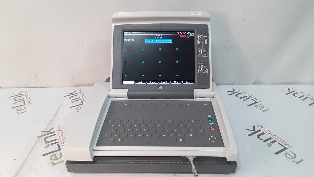 GE Healthcare MAC 5500 HD with CAM Module ECG System