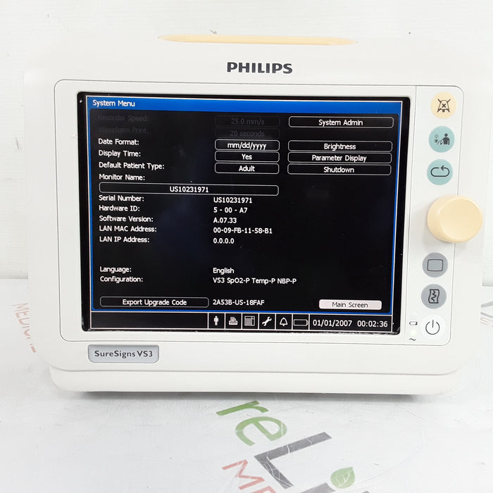 Philips Suresigns VS3 Vital Signs Monitor