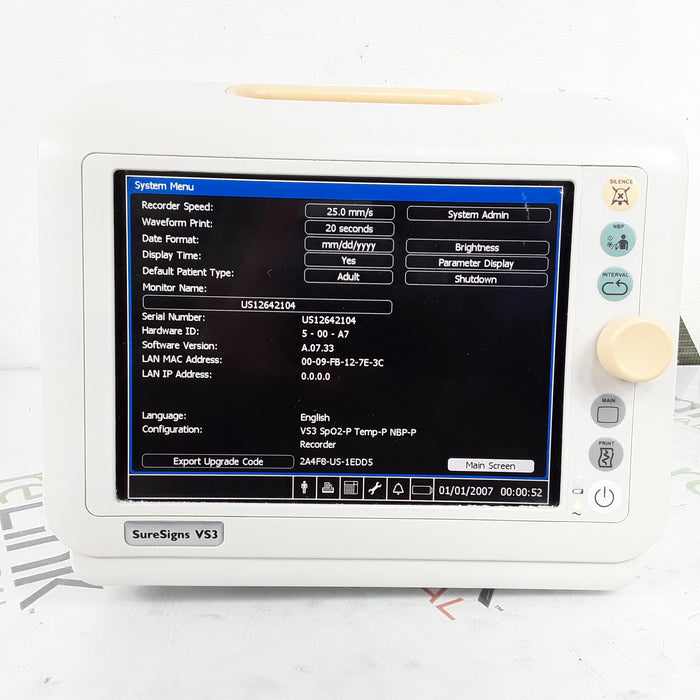 Philips Suresigns VS3 Vital Signs Monitor