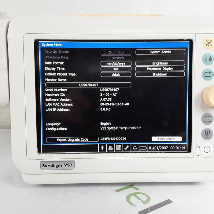 Philips Suresigns VS3 Vital Signs Monitor