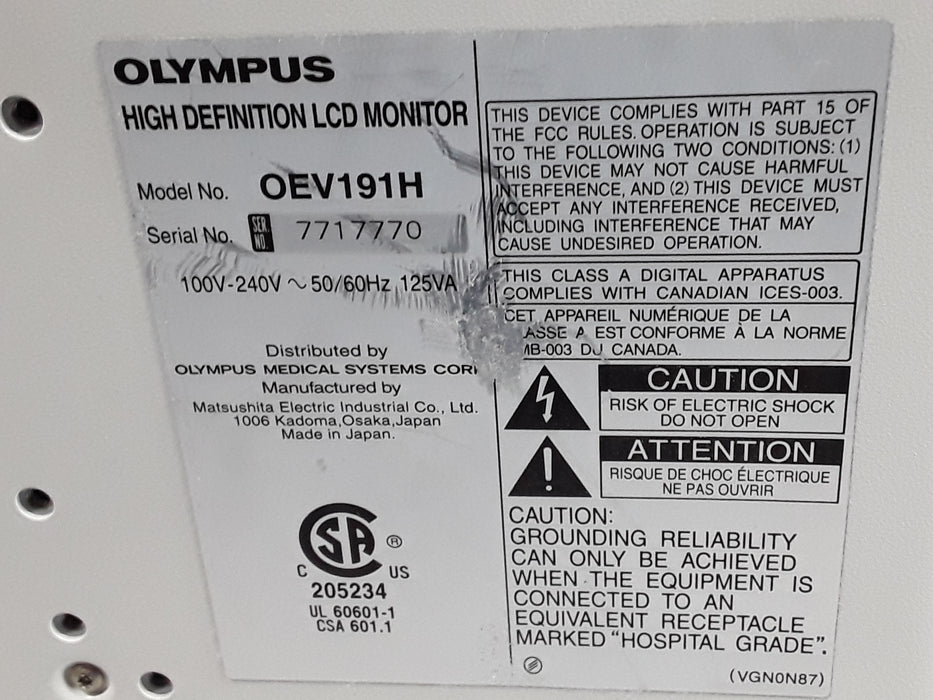 Olympus OEV191H Medical Display