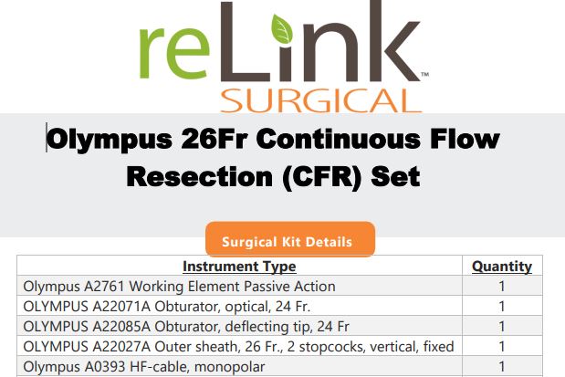 Olympus 26Fr Continuous Flow Resection Set