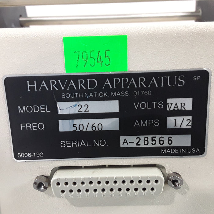 Harvard Apparatus Company 22 Syringe Pump
