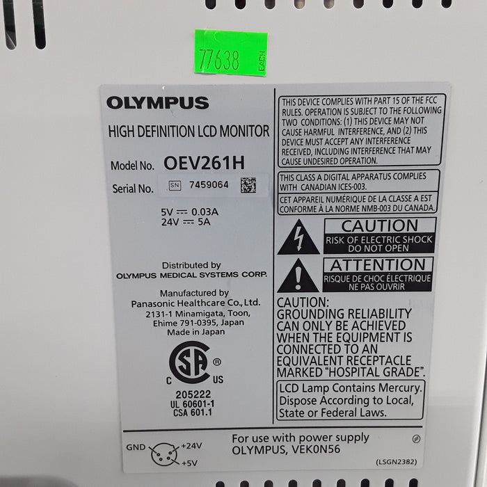 Olympus OEV261H 26" LCD Endoscopy Monitor